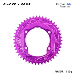 GOLDIX 3mm Offset 110BCD Bicycle Chainring AERO Disc X110BCD 4-Bolt Sprocket for SHIMANO R7000 R7100 R8100 R9200 110BCD Crank