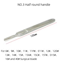 Extra Long Stainless Steel Surgical Knife Handle, 3 # 4 # 7 # 9 # Round Knife Holder for Hobby Carft Carving Model DIY blade