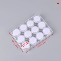 Transparent Round Gemstone Display Collection Storage Box Jewelry Gems Loose Diamond Container Jar Organizer Tray Case with Lid