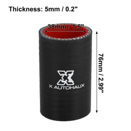 X Autohaux Universal Straight Silicone Reducer Hose Coupler Intercooler Turbo Straight Tube Piping 89mm ID Auto Car Accessary