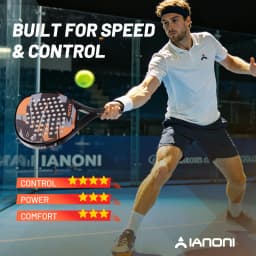 IANONI 8100 ORANGE Padel Racket Carbon Fiber Surface with EVA Memory Flex Foam Core Lightweight Padel Racquet