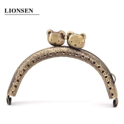 10pcs 8.5CM 10.5CM 12.5CM Cat Metal Purse Frame Handle for Clutch Bag Handbag Accessories Making Kiss Clasp Lock Bronze Bags
