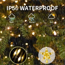 LED Christmas Waterfall String Light Christmas Tree Indoor Outdoor Garland Decoration Solar / USB Lamp for Garden Party Wedding