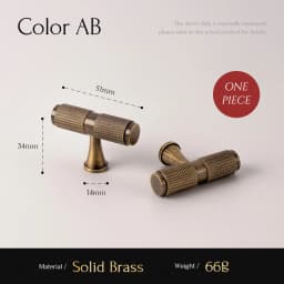 Santaya Solid Antique Brass Handles With Knurled Cross Pattern for Kitchen Cabinet T Bar Pull Bedroom Wardrobes and Drawer Knobs