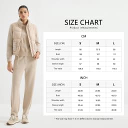 BD3621736 Women's Pure Wool Knit Hybrid Goose Down Jacket Chain Trim Pockets Stand Collar Two-Way Zip Old Money Early Autumn
