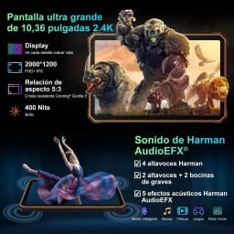Blackview Active 8 Pro Rugged Tablet PC, 16GB Expand RAM(8GB Physical+8GB Virtual RAM) 256GB ROM,10.36 Inch HD Display, 22000mAh Huge Battery,48MP Camera,  Android 13, Dual SIM 4G Network,Without EU Plug Charger