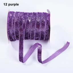 10Yard 20mm Multicolor Shimmer Glitter Ribbon Sparkle Velvet Ribbon for DIY Craft Christmas Gift Wrapping Hair Bow Wedding Decor