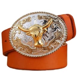 gold eagle big buckle full grain real leather 100% genuine leather hawk mens belts luxury high quality camel brown cowboys women