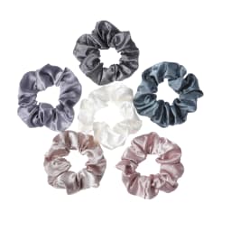 16/6-Piece Women's Pure Color Satin Large Scrunchie Daily Simple Atmospheric Set