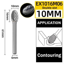 Tungsten Steel Grinding Head Carbide Rotary File Single And Double Groove Milling Cutter Metal Grinding And Engraving Tool
