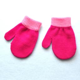Baby Gloves For 1-4Y Children Winter Warm Patchwork Knitted Mittens Kindergarten Student Full Finger Gloves Knitting Kids Gloves