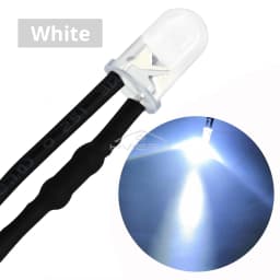 10Pcs 3mm 5mm Round LED 12V 20cm Pre Wired White Blue Yellow Diode Lamps DIY Billboard Decoration Lights Emitting Diodes Bulbs
