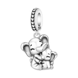 CYMYSS 925 Sterling Silver Charm Cute Animals Bead Elephant Pendant Fit Bracelets Necklace DIY Jewelry Making Party Gift