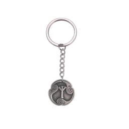 EUEAVAN Retro Mysterious 24 Runes Keychain Norse Viking Jewelry Courage Charm Letter Amulet Keyring for Women Men Accessories