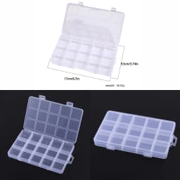 5//10/15 Grids Clear Plastic Storage Jewelry Box Compartment Container for Beads Crafts Jewelry Fishing Tackles Earring Box Case
