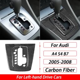 For Audi A4 S4 B7 2005-2008 Car Accessories Real Carbon Fiber Gear Shift Panel Set Cover Trim Interior Sticker Modification