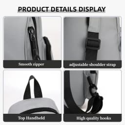 Multi Functional Oxford Mini Backpack,Sports Chest Bag,Men's Shoulder Bag,Suitable for Daily Commuting,Outdoor Sports,Travel,Etc