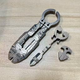 3in1 143mm Titanium Alloy Tuning Fork Thick Crowbar To Open The Bottle And Order For Breaking Windows DIY Play With And Collect