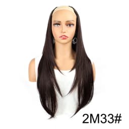 WIGSIN Synthetic 55cm V-shaped Layered 4 Clips Long Straight Hair Extension Natural Invisible Hairpiece Wig for Women