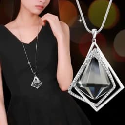 Classic Geometric Irregularity Pendant Long Necklace for Women 2026 New Sweater Accessories Cute Gifts Hip Hop Jewelry