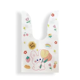 10/20pcs Cute Rabbit Ear Bags Plastic Cookie Candy Gift Bags For Easter Party Biscuits Snack Baking Packing Supplies Kids Gifts