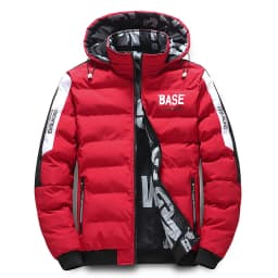 Thick Hooded Parkas Men Double-Sided Wear Men's Puffer Jacket Outdoor Winter Thickened Down Coat Letter Print Casual Parka Coats