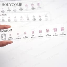 Updated Free Custom LOGO Kit Fancy Shapes CZ Diamond Carat Chart Comparison Set Reference White Pink Yellow Gemstone Selectable