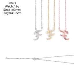 925 Sterling Silver D VVS1 Diamond Full Moissanite Pendant Necklace for Women Letter Sparkling Moissanite Jewelry