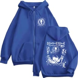 Anime Death Note Ryuk Yagami Light L·Lawliet Zipper Hoodies Men Women Clothing Fashion Casual Zip Up Hooded Sweatshirts Jackets