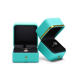 High Quality PU Leather Jewely Boxes Necklace Bangle Bracelet Ring Gift Packaing Case with Custom Logo