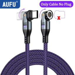AUFU 240W Magnetic Type C Cable PD3.1 for MacBook Samsung Xiaomi iPhone 180° Rotating 5A Fast Charging USB C Magnet Charger Wire