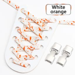 Stylish No Tie Elastic Shoelaces for Sneakers Effortlessly Unique Shoe Lace Splash Ink Flat Shoe Laces Design Suitable All Ages