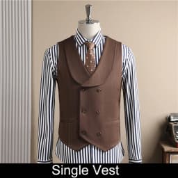Man Outfit Turn Down Collar Long Sleeve Blazer Men Turn Down Collar Vest Straight-leg Pant Male Striped Slim 3-piece Suit Set