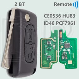DR CE0523 ID46 PCF7941 CE0536 PCF7961 433ASK/FSK Flip Car Remote Key For Peugeot 207 307 308 408 Citroen C1 C2 C3 C4 C5 Picass