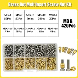 Heat Insert Nut Stainless Screw TS100 Soldering Iron Tip Insert Internal Thread Head Brass Hot Melt Insert Nuts Bolt Insertion