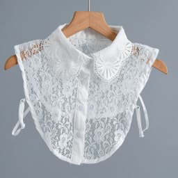 Female Lace Detachable Collar Vintage Solid Fake Collar Lapel Blouse Top Adjustable Women Clothes Ladies False Collar