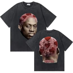 Washed Vintage The Worm Dennis Rodman I'm Back T-shirt Men Women Fashion Hip Hop Oversized T Shirts Male Rock Retro Streetwear