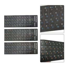 Durable Ukraine Language Ukrainian Keyboard Sticker Alphabet Black Background For PC Laptop Accessorie Computer Keyboard