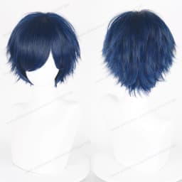 Anime 30cm Short Straight Cosplay Wig Black White Green Brown Purple Blue Gray Red Gold Man Women Heat Resistant Synthetic Hair