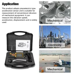Vibration Analyzer Tester HT-1201 Portable LCD Meter Vibrometer Gauge Tester Analyzer 0.1-199.9m/s Vibration Tester Analyzer