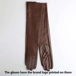 Multiple Colors 50cm Long Leather Gloves, Sheepskin Women's Leather Gloves, Warm Women's Winter Gloves, Simple Women's Gloves-22