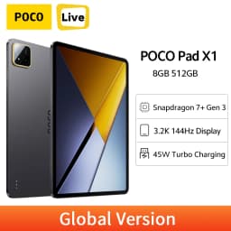 Global Vesion POCO Pad X1 11.2" 3.2K 144Hz Display Snapdragon 7+ Gen 3 8850mAh Battery 45W Turbo Charging 13MP Quad Speakers