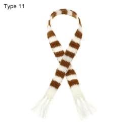Lovely Doll Scarf Hat Mini Christmas Cap Knitted Scarves Handmade Material Miniature Clothes Xmas Ornament Dollhouse Accessories