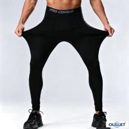 Men's Compression Leggings High Elastic Quick Dry Breathable Sports Base Layer for Gym Running Basketball Workout