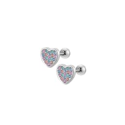 EVISPOL 2-12pcs 316L Stainless Steel Screw Back Stud Earrings Butterfly Heart Flower Cartilage Dath Earrings Piercing Jewelry