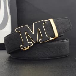 High Quality Designers Letter M White Leather Belt Men Luxury Famous Young Men Cowhide Brand Jeans Relaxed Jeans Mode Man Belt