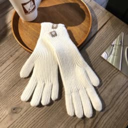 27CM Women Solid Simple Long Knitted Gloves Keep Warm Fingertip Touch Screen Long Style Windproof Outdoor Cycling
