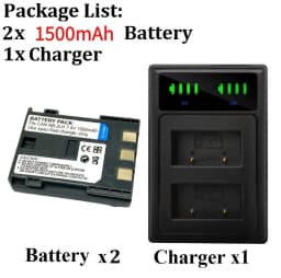 1500mah NB-2LH NB 2L 2LH NB-2L Battery for Canon EOS Rebel XT XTi 350D 410D G7 G9 S70 S80 ZR500 ZR950 ZR960 HG10 with Charger