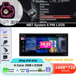 Android 16 RHD For BMW 3/4 series F30 F31 F32 F33 F34 F36 2013-2019 Android Auto Carplay Car Multimedia Car Radio WIFI DSP GPS