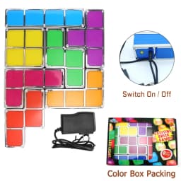 7 Colors Stackable Night Light, DIY Gaming Lamp, Puzzle Novelty LED Night Light, 3D Puzzles Night Light for Kids, Game Lovers